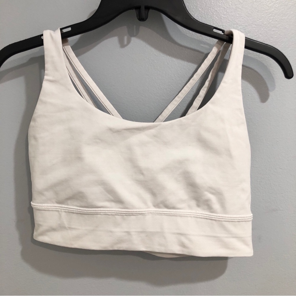 Lululemon Energy Longline Sports Bra White Women’s size 10